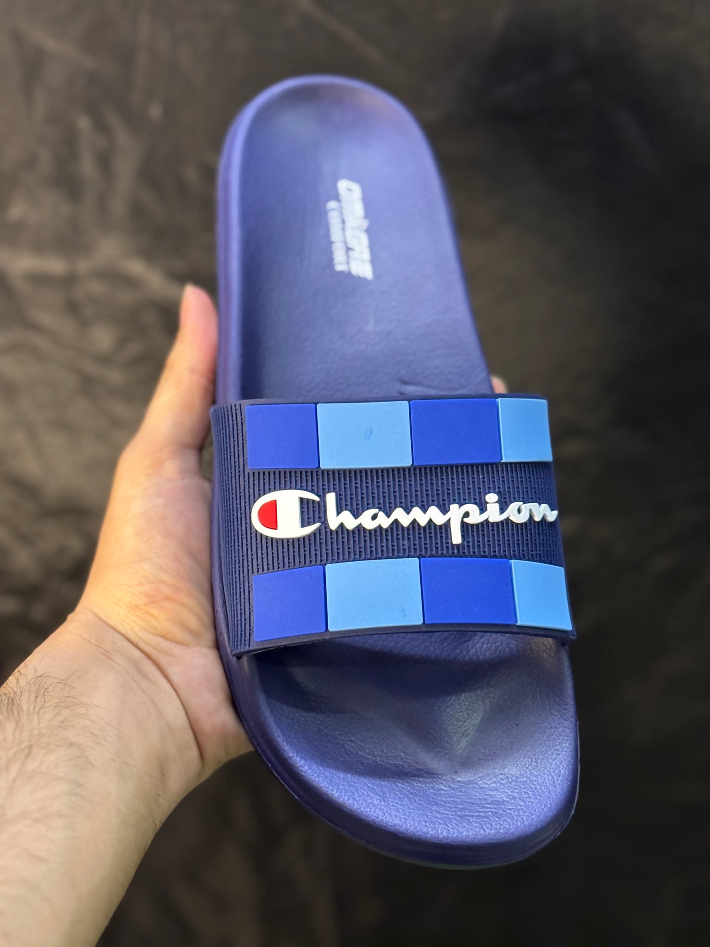 CHAMPION SLIDES BLUE | SOFT AND COMFORTABLE SOLE | “LIGHTWEIGHT”