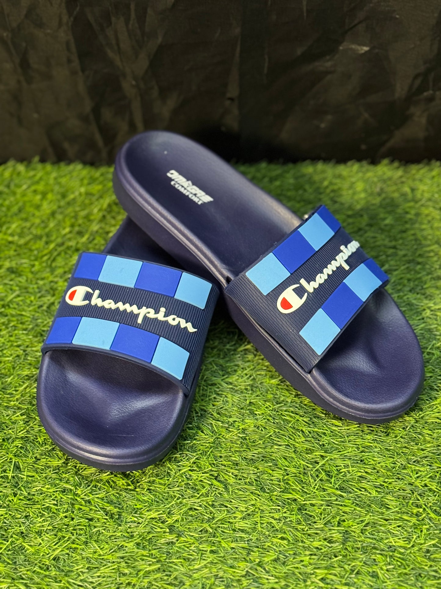 CHAMPION SLIDES BLUE | SOFT AND COMFORTABLE SOLE | “LIGHTWEIGHT”