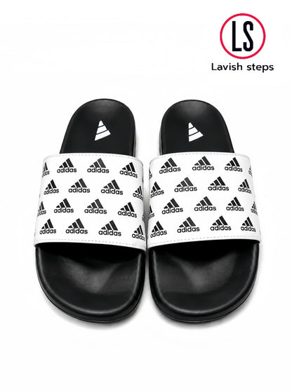 ADI-DAS FLEX SLIDES | ULTRA CUSHION FOAM | “LIGHTWEIGHT • ALL DAY COMFORT”