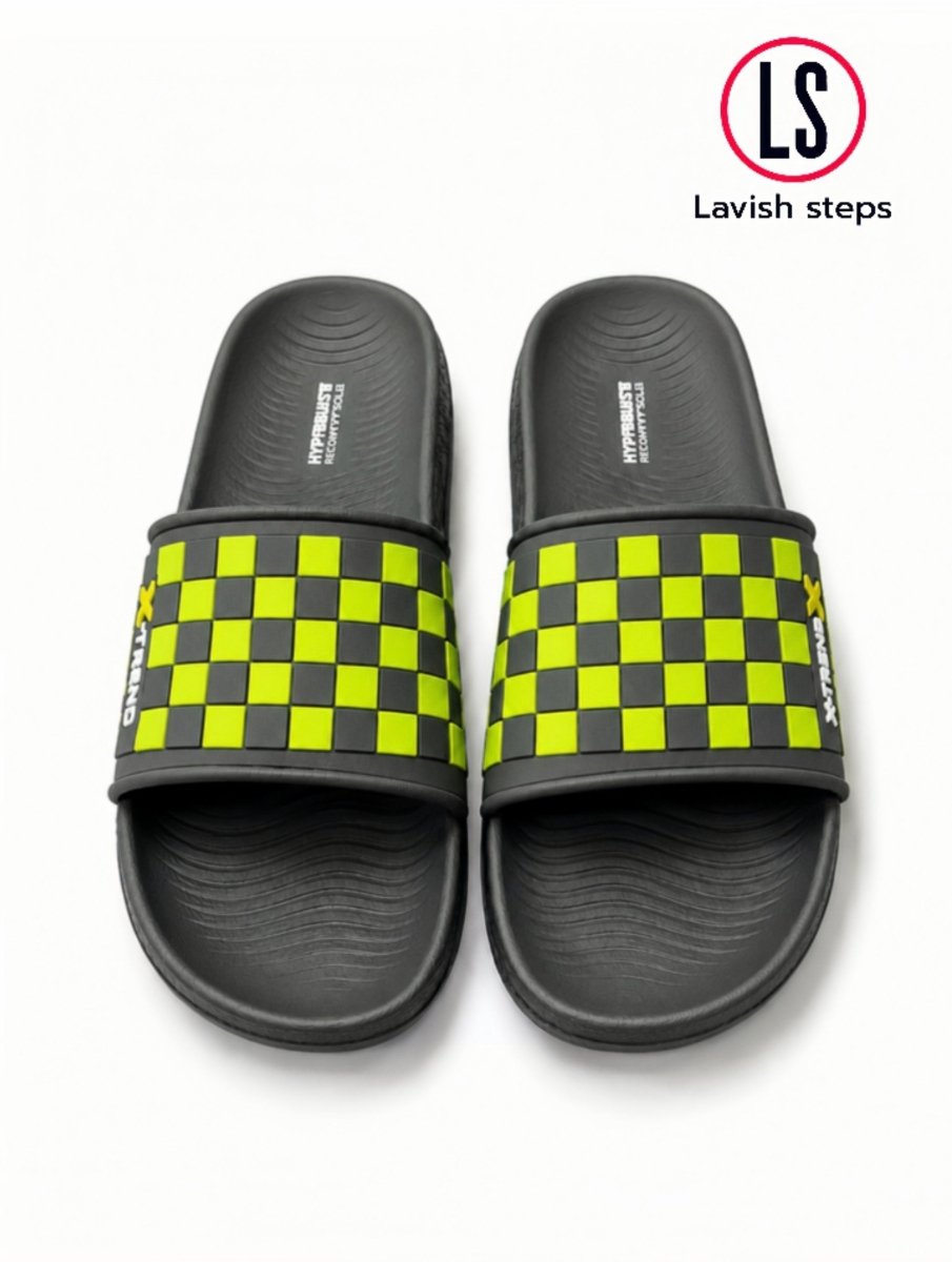 LAVISH ELITE CHECK SLIDES  | HYPER BURST RECOVERY SOLE | “LIMITED EDITION”