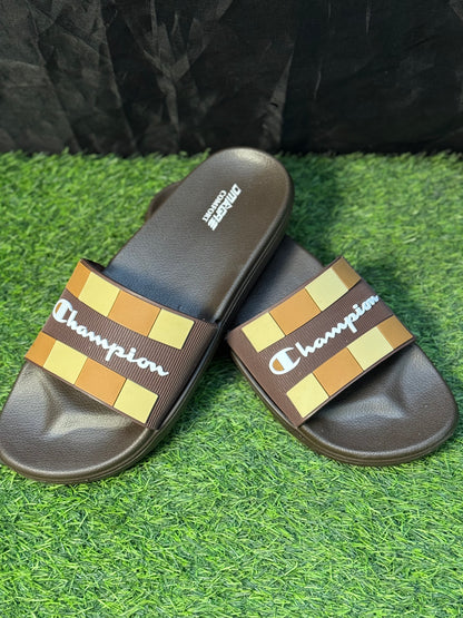 CHAMPION SLIDES BROWN | SOFT AND COMFORTABLE SOLE | “LIGHTWEIGHT”