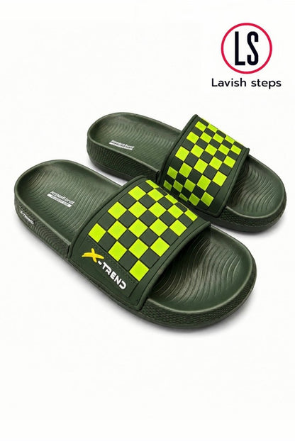 LAVISH ELITE CHECK SLIDES  | HYPER BURST RECOVERY SOLE | “LIMITED EDITION”