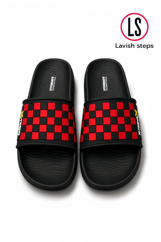 LAVISH ELITE CHECK SLIDES  | HYPER BURST RECOVERY SOLE | “LIMITED EDITION”