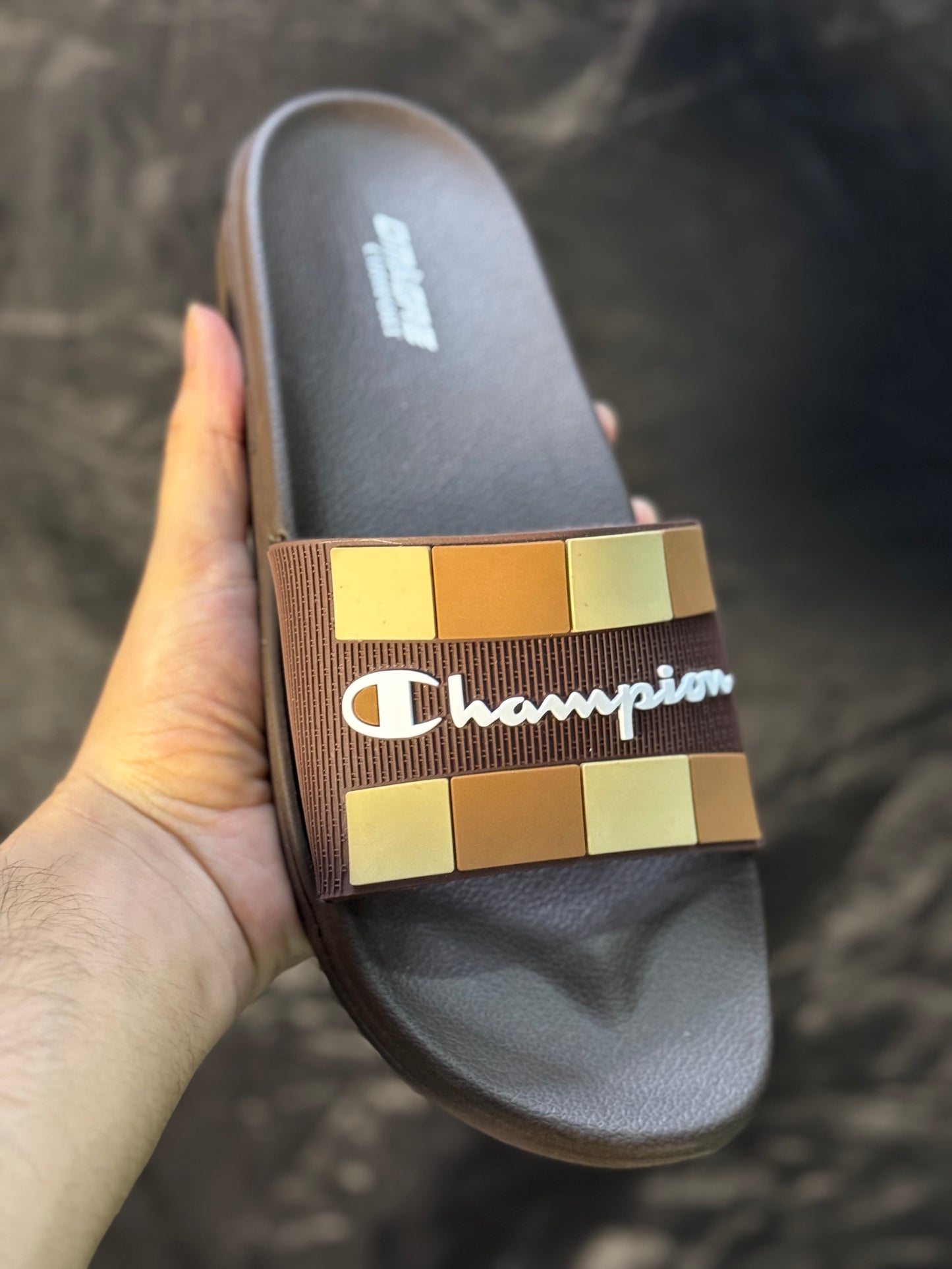 CHAMPION SLIDES BROWN | SOFT AND COMFORTABLE SOLE | “LIGHTWEIGHT”