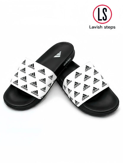 ADI-DAS FLEX SLIDES | ULTRA CUSHION FOAM | “LIGHTWEIGHT • ALL DAY COMFORT”