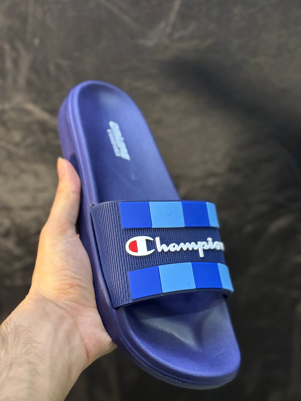 CHAMPION SLIDES BLUE | SOFT AND COMFORTABLE SOLE | “LIGHTWEIGHT” Lavish steps