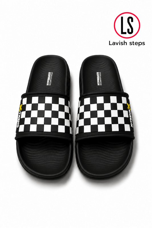 LAVISH ELITE CHECK SLIDES  | HYPER BURST RECOVERY SOLE | “LIMITED EDITION”