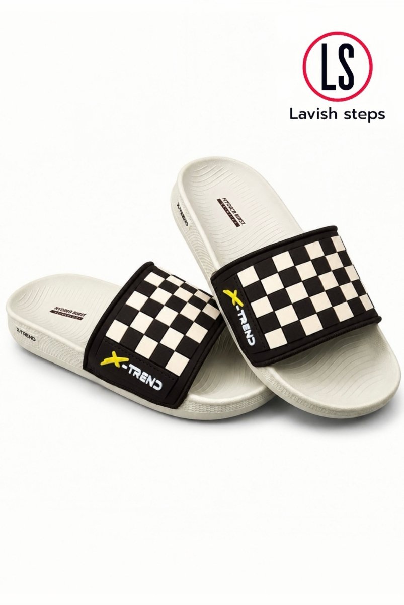 LAVISH ELITE CHECK SLIDES  | HYPER BURST RECOVERY SOLE | “LIMITED EDITION”