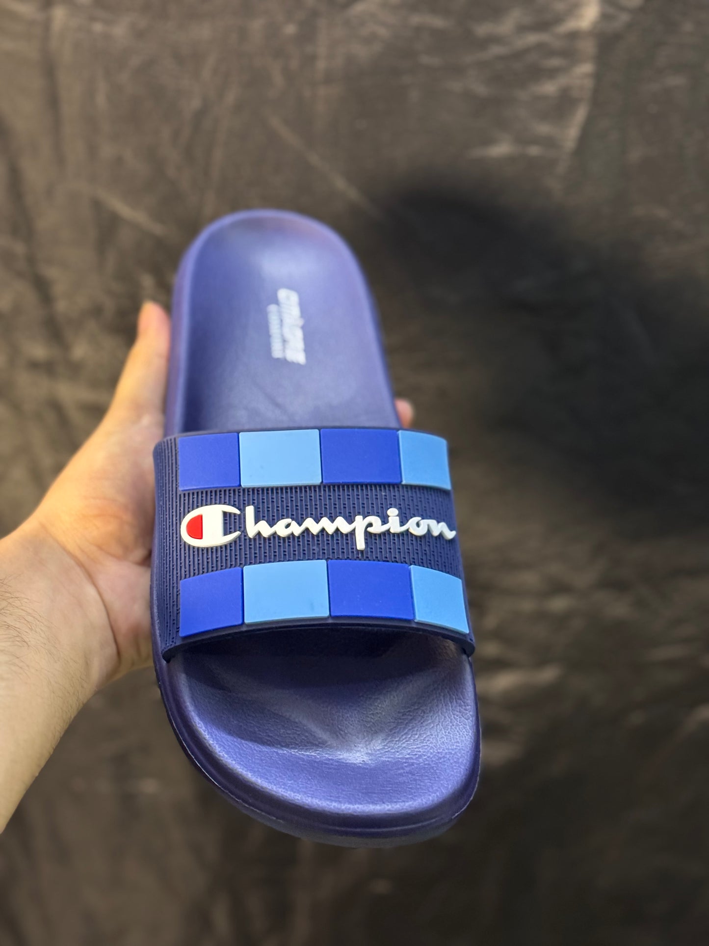 CHAMPION SLIDES BLUE | SOFT AND COMFORTABLE SOLE | “LIGHTWEIGHT”