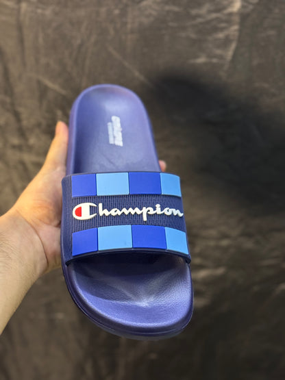 CHAMPION SLIDES BLUE | SOFT AND COMFORTABLE SOLE | “LIGHTWEIGHT”