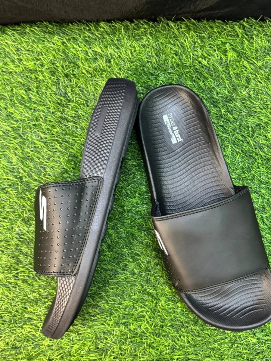 SKECHERS PURE BLACK IMPORTED | HYPER BURST MEDICATED SOLE | “WITH INNER PADDING” - Lavish steps